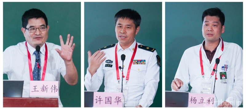 教授,脊柱二病区副主任许国华教授,脊柱三病区副主任杨立利教授授课